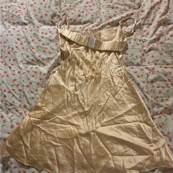 Mirror Palais Pale Pink Silk Mini Dress - Picture 3 of 3